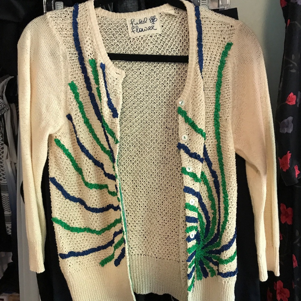 Vintage Cardigan w/ Embroidery